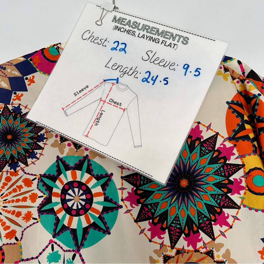 Liva‎ Girl Colorful Mandala Print Top - Picture 5 of 6